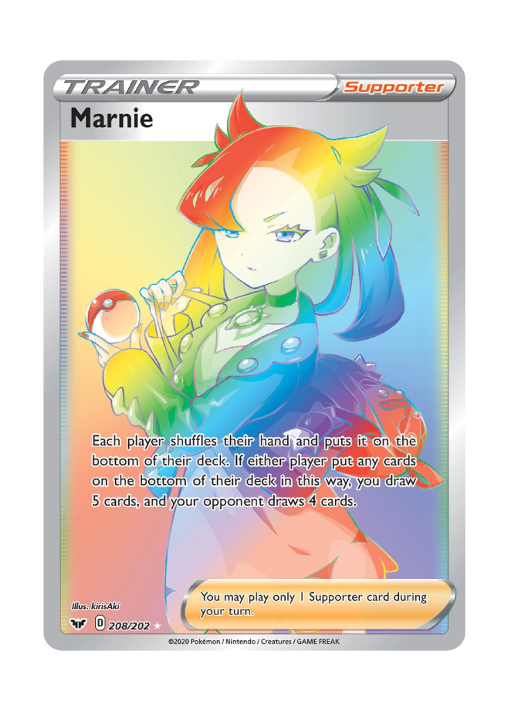 Sword & Shield: Marnie Rainbow Rare - 208/202