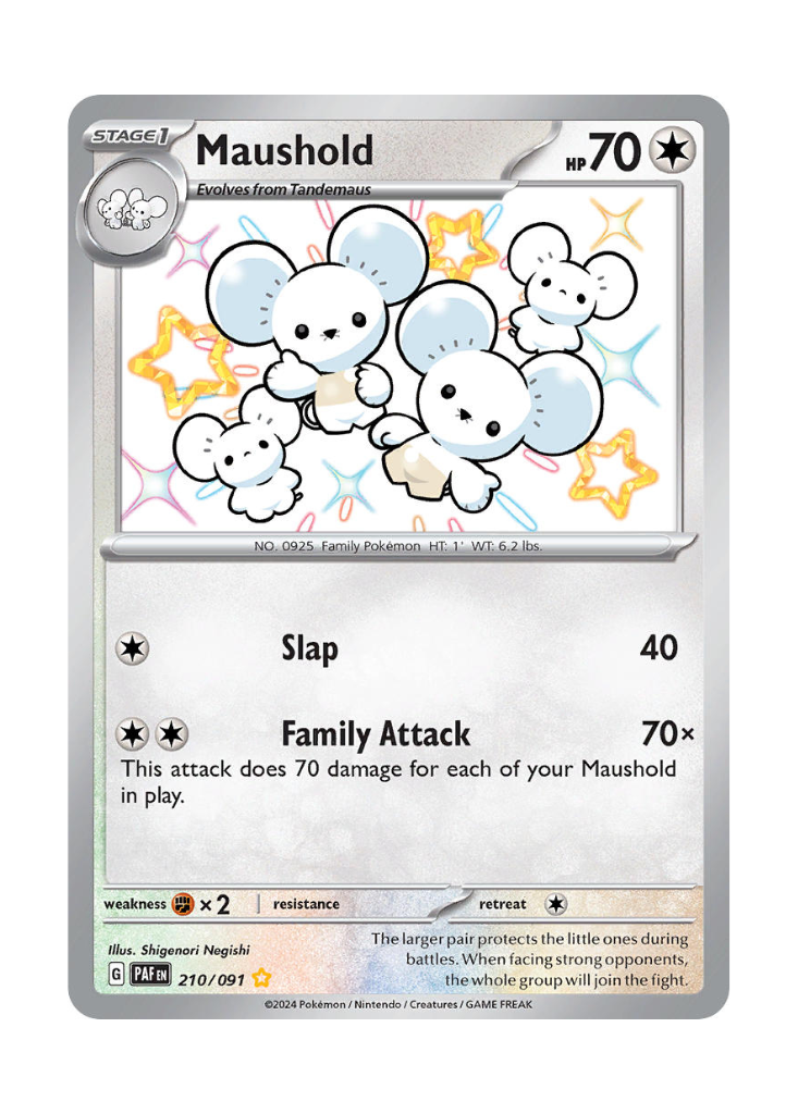 Paldean Fates: Maushold Shiny Rare - 210/091