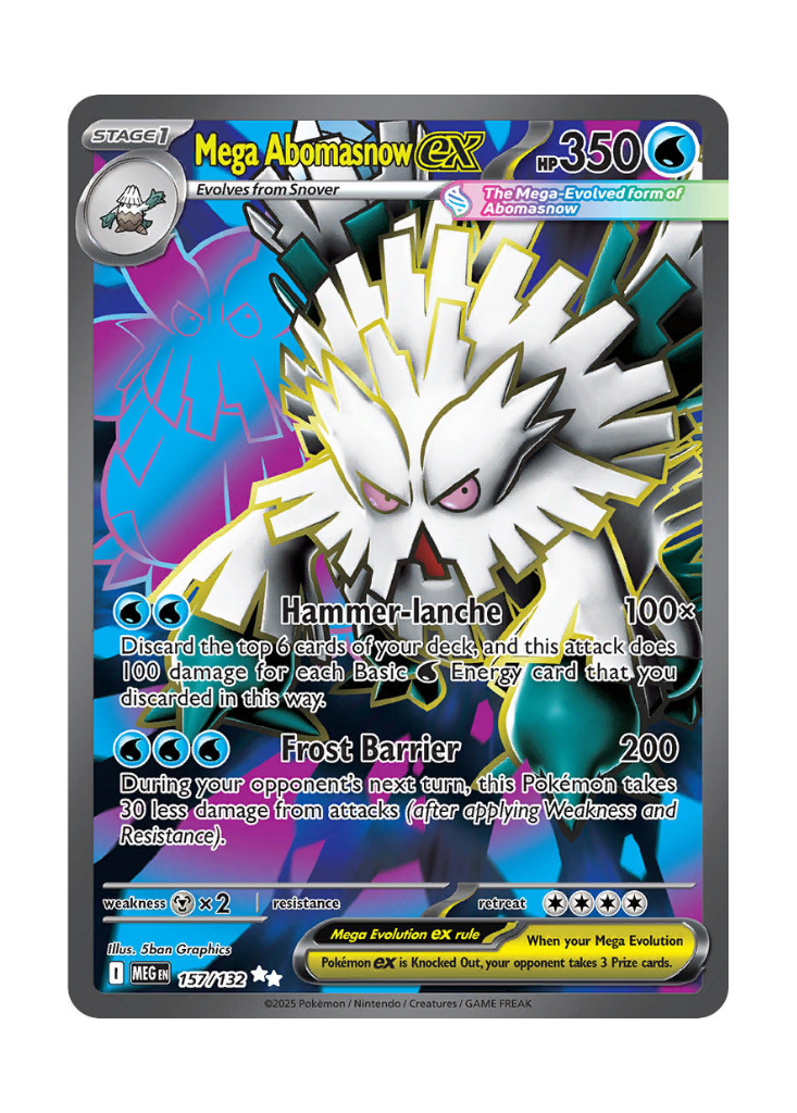 Mega Evolution: Mega Abomasnow ex Full Art - 157/132 ATP Gaming LLC Mega Evolution: Mega Abomasnow ex Full Art - 157/132 ATP Gaming LLC