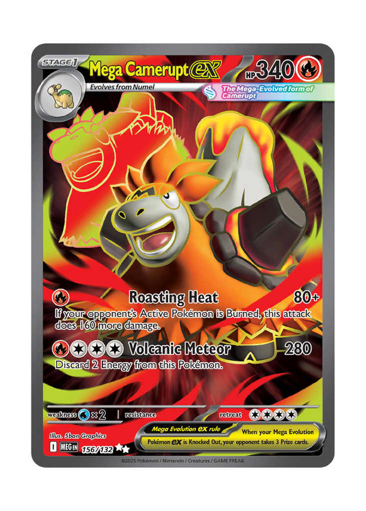 Mega Evolution: Mega Camerupt ex Full Art - 156/132