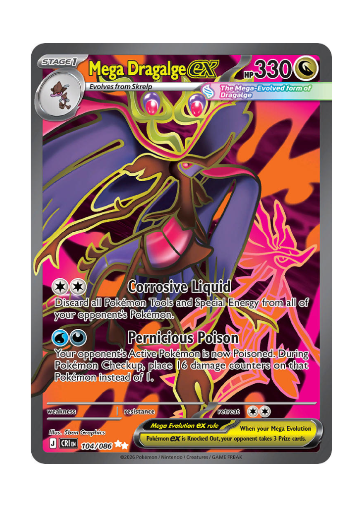 Chaos Rising: Mega Dragalge ex Full Art - 104/086