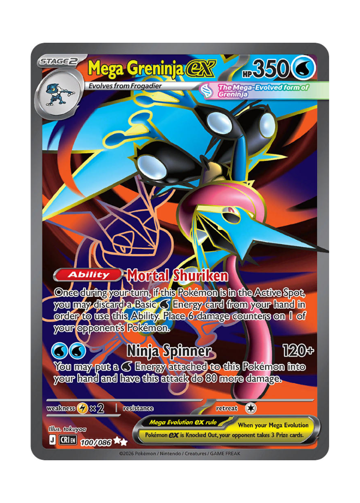 Chaos Rising: Mega Greninja ex Full Art - 100/086