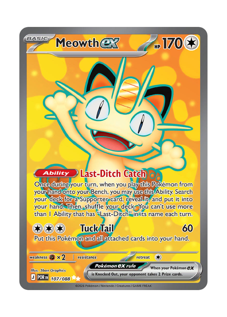 Perfect Order: Meowth ex Full Art - 107/088