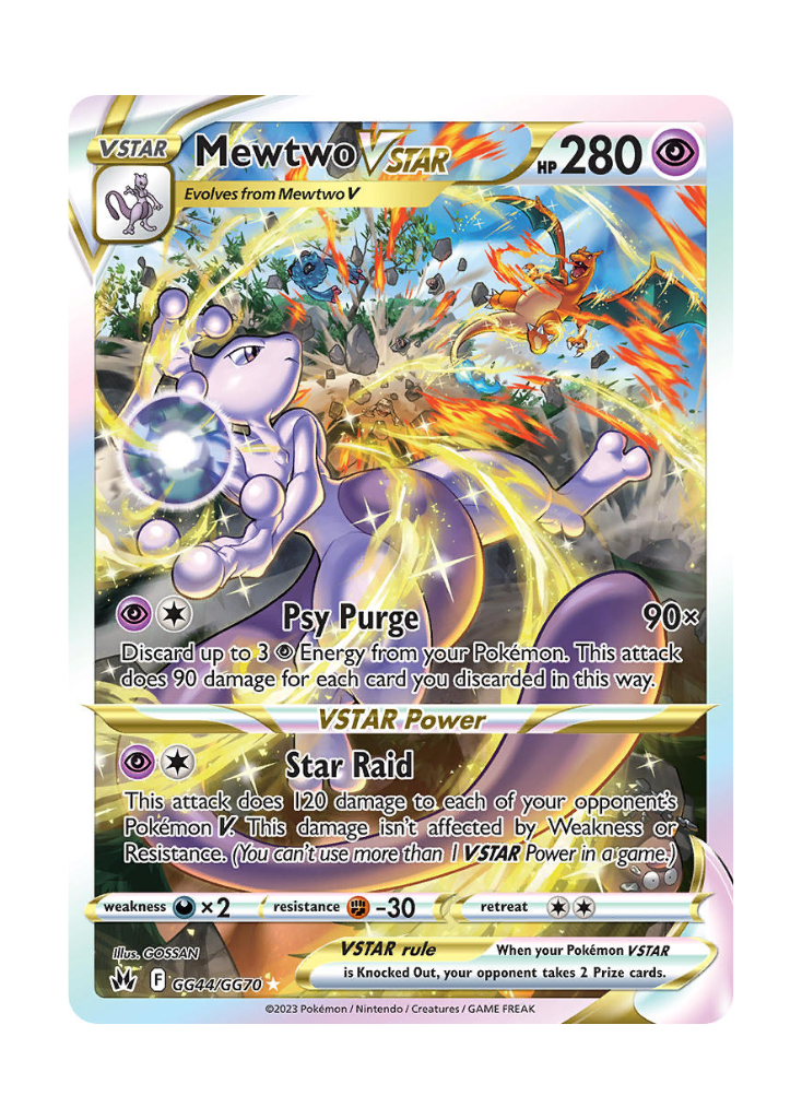 Crown Zenith: Mewtwo VSTAR Galarian Gallery - GG44/GG70