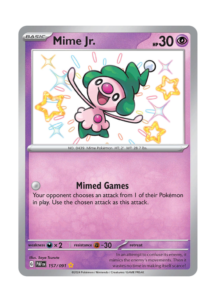 Paldean Fates: Mime Jr. Shiny Rare - 157/091