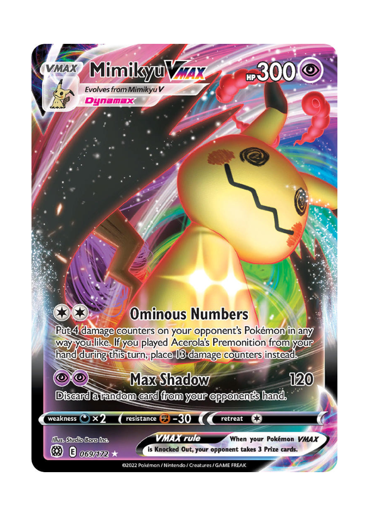 Brilliant Stars: Mimikyu VMAX Full Art - 069/172 ATP Gaming LLC Brilliant Stars: Mimikyu VMAX Full Art - 069/172 ATP Gaming LLC