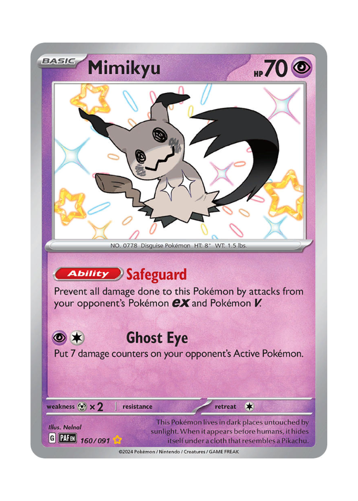 Paldean Fates: Mimikyu Shiny Rare - 160/091
