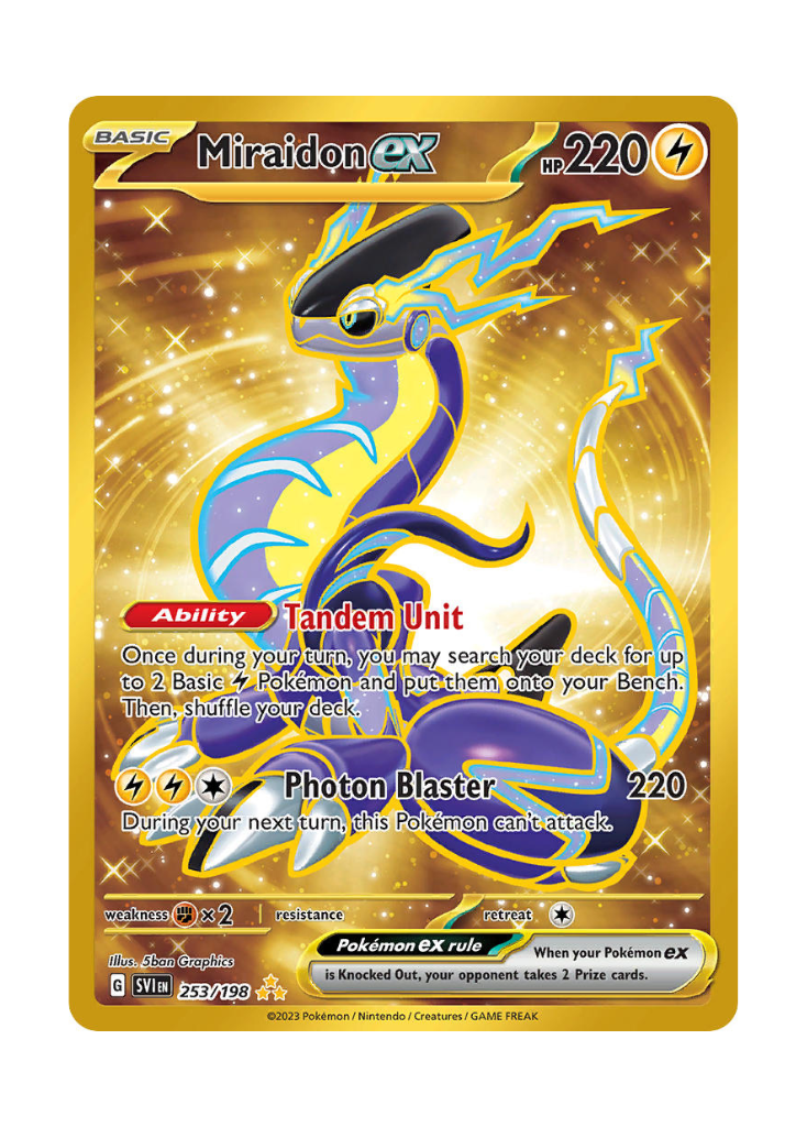 Scarlet & Violet: Miraidon ex Hyper Rare - 253/198 ATP Gaming LLC Scarlet & Violet: Miraidon ex Hyper Rare - 253/198 ATP Gaming LLC