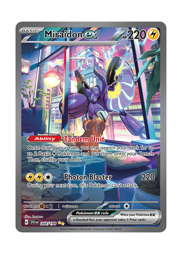 is miraidon pokemon card rare Scarlet & Violet: Miraidon ex Special Illustration Rare
