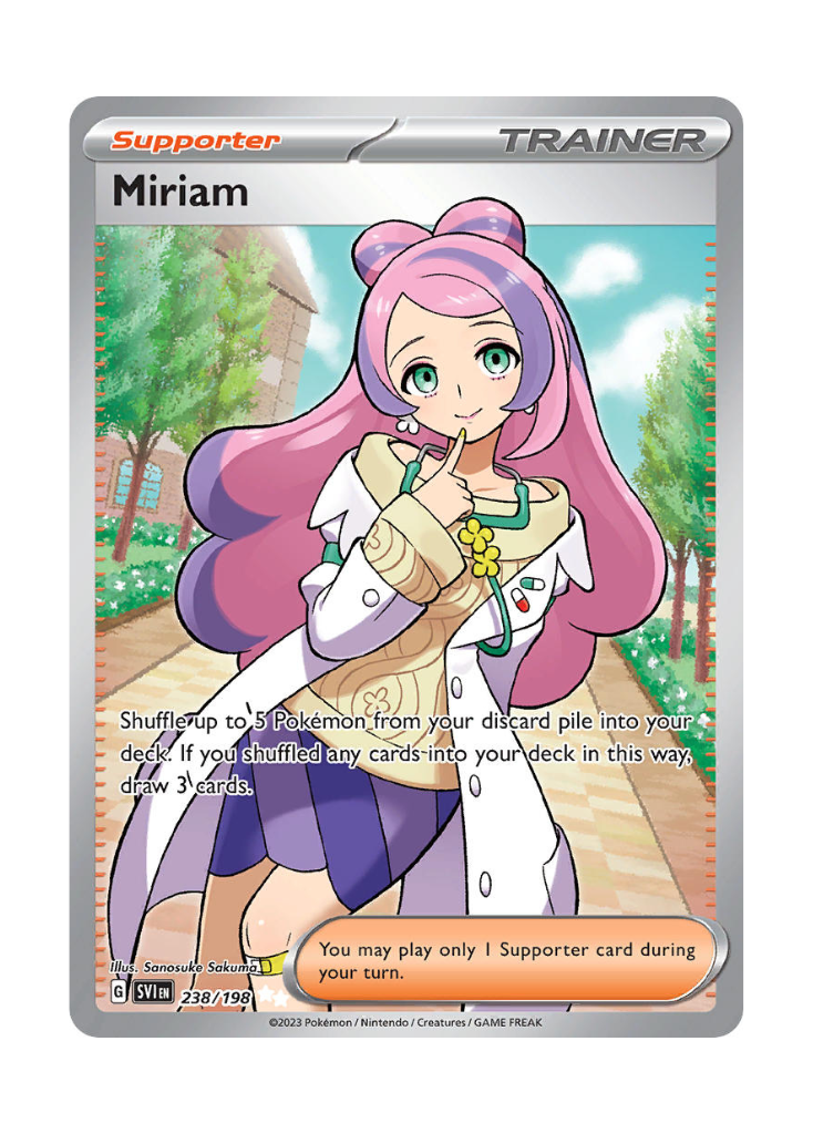 miriam pokemon card 238/198 Pokmon TCG Miriam Scarlet & Violet Base Set 238/198 Holo Ultra Rare