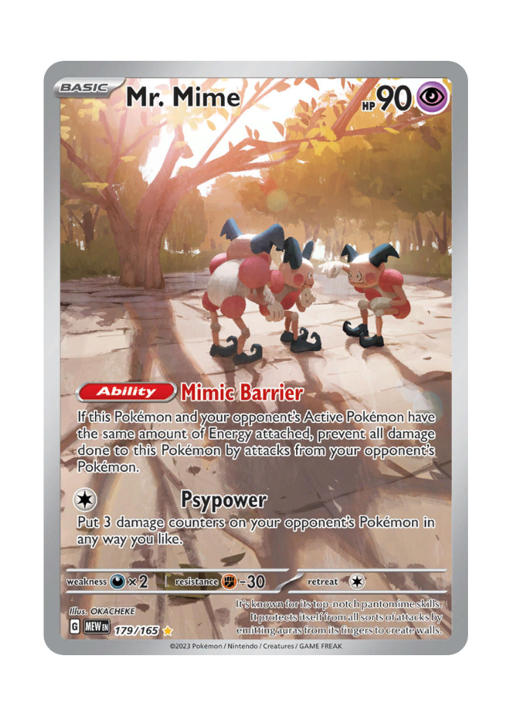 Scarlet & Violet 151: Mr. Mime Illustration Rare - 179/165