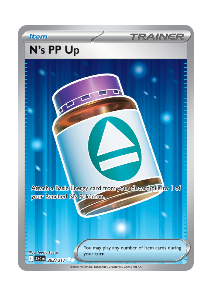Ascended Heroes: N's PP Up Full Art - 262/217
