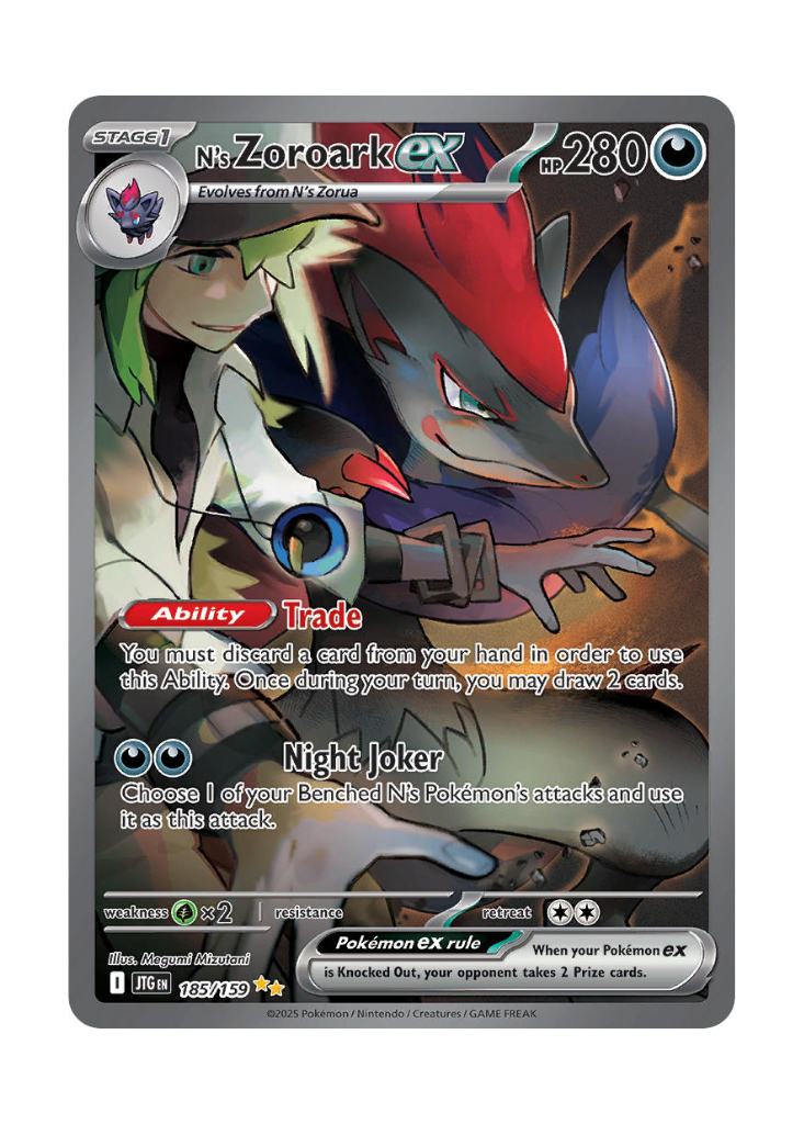 Journey Together: N's Zoroark ex Special Illustration Rare - 185/159