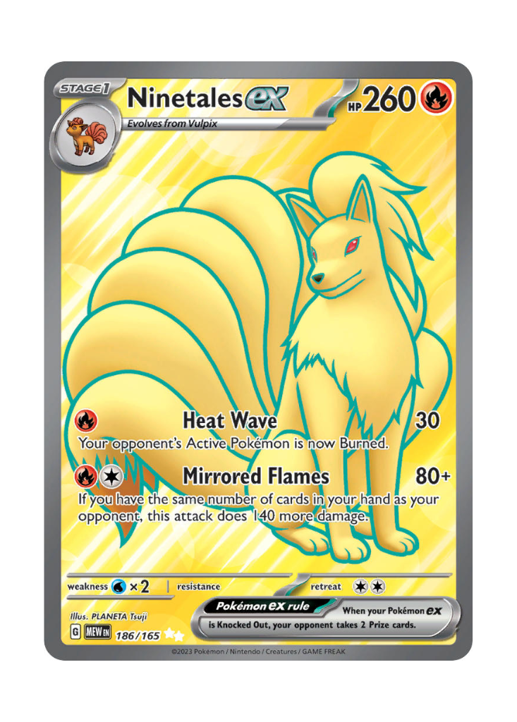 Scarlet & Violet 151: Ninetales ex Full Art - 186/165
