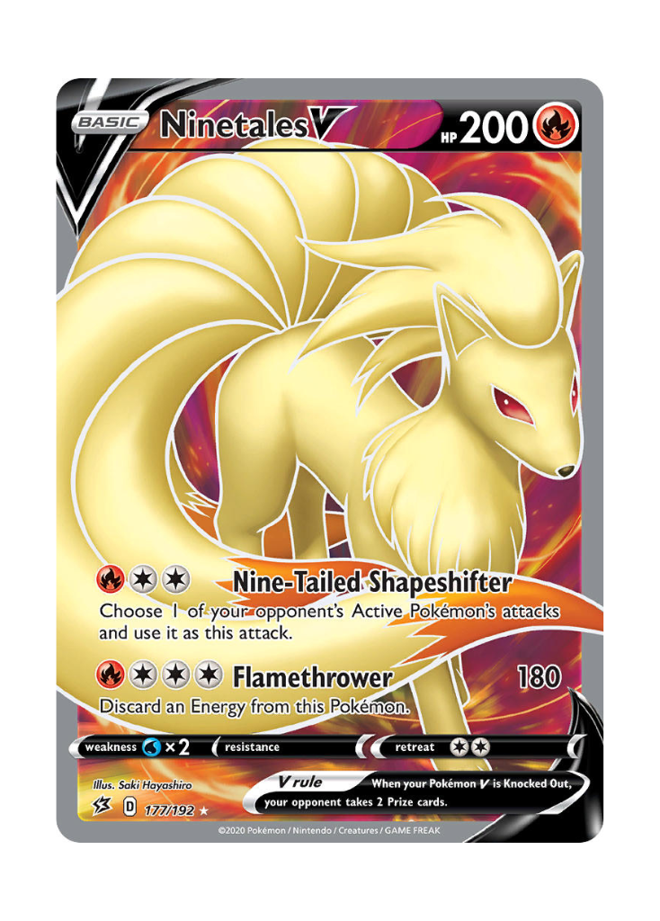 Rebel Clash: Ninetales V Full Art - 177/192