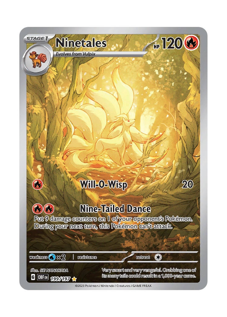 Obsidian Flames: Ninetales Illustration Rare - 199/197