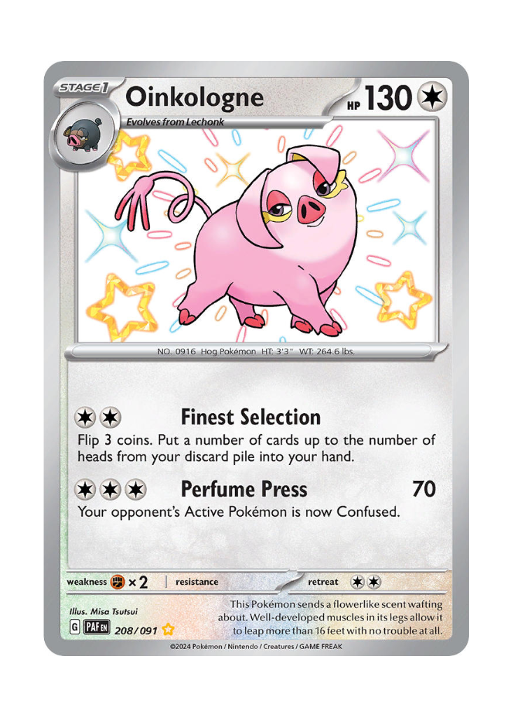 Paldean Fates: Oinkologne Shiny Rare - 208/091