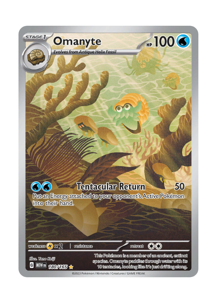 Scarlet & Violet 151: Omanyte Illustration Rare - 180/165