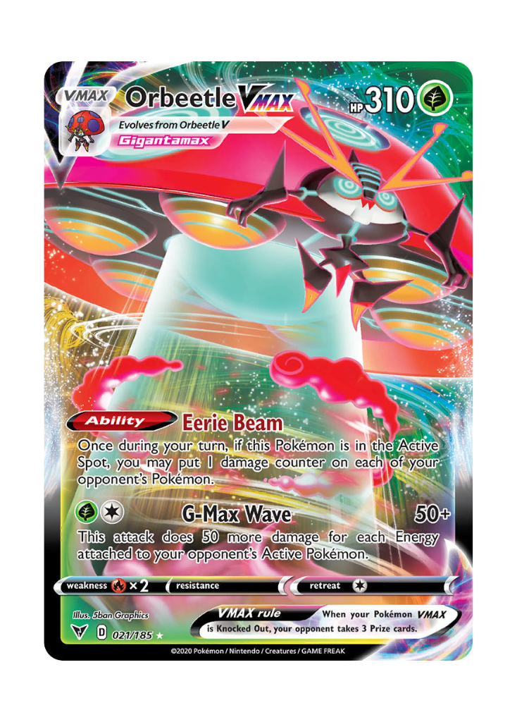 Vivid Voltage: Orbeetle VMAX Full Art - 021/185