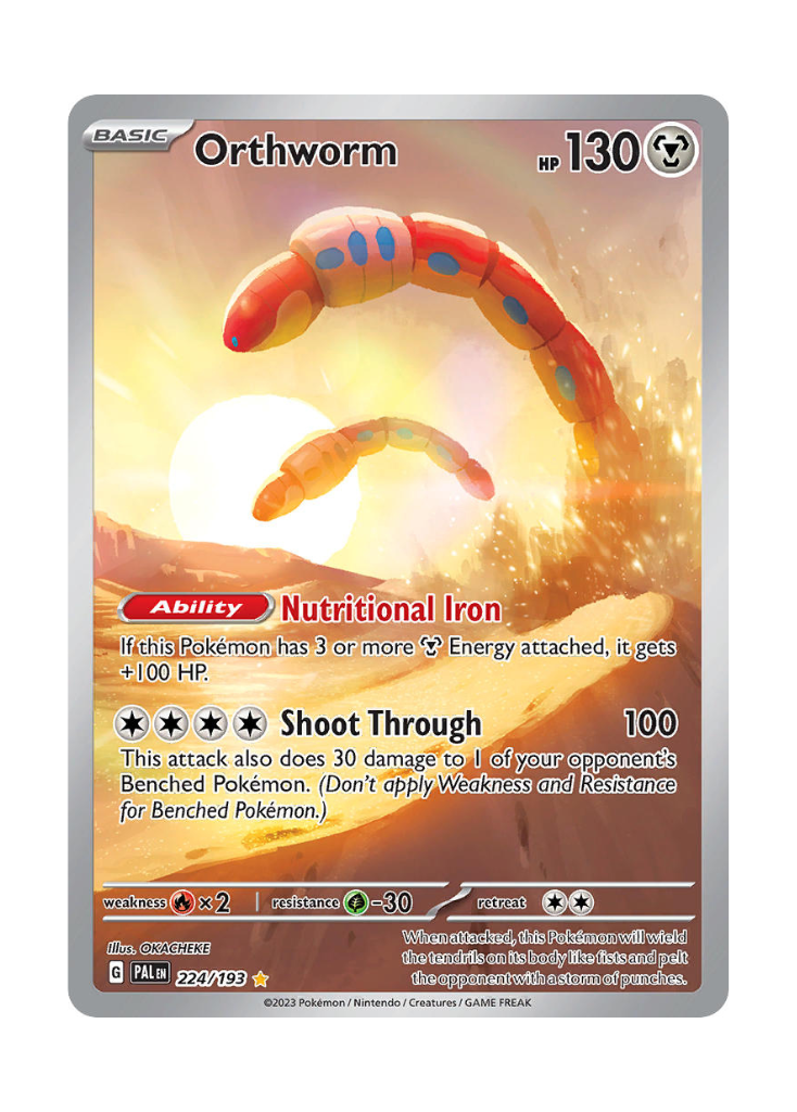 Paldea Evolved: Orthworm Illustration Rare - 224/193
