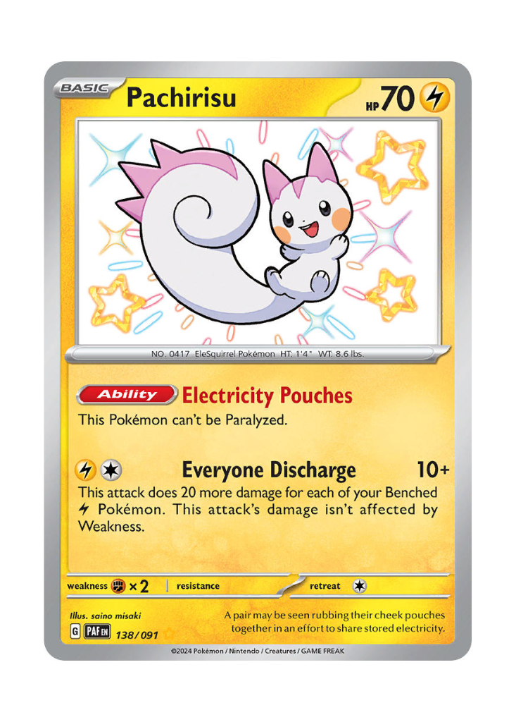 Paldean Fates: Pachirisu Shiny Rare - 138/091
