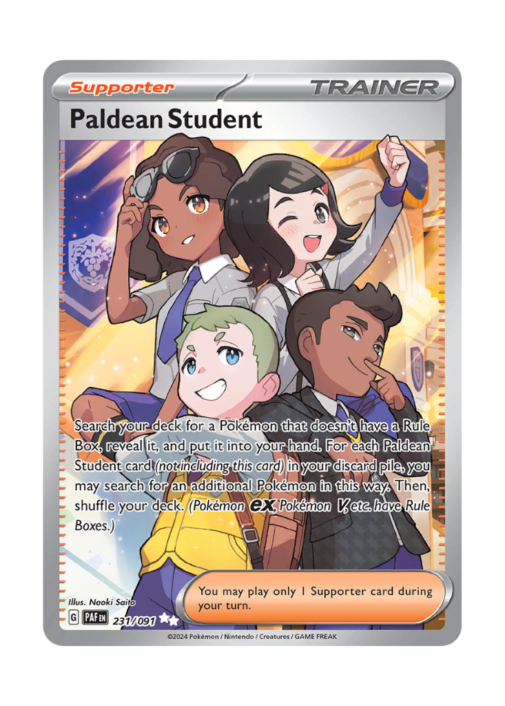 Paldean Fates: Paldean Student (B) Full Art - 231/091