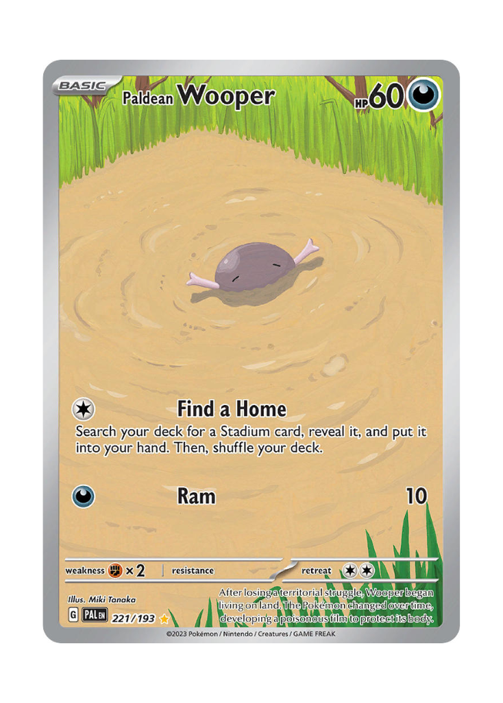 Paldea Evolved: Paldean Wooper Illustration Rare - 221/193