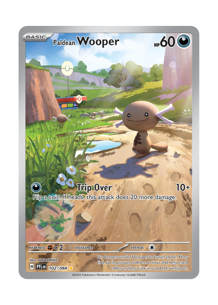 Phantasmal Flames: Paldean Wooper Illustration Rare - 102/094