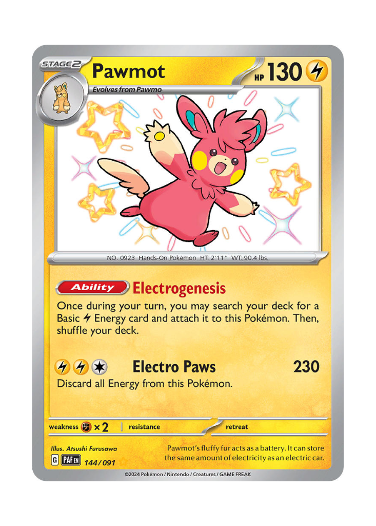 Paldean Fates: Pawmot Shiny Rare - 144/091