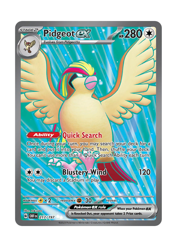 Obsidian Flames: Pidgeot ex Full Art - 217/197