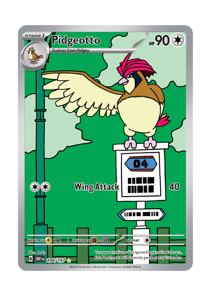 Obsidian Flames: Pidgeotto Illustration Rare - 208/197