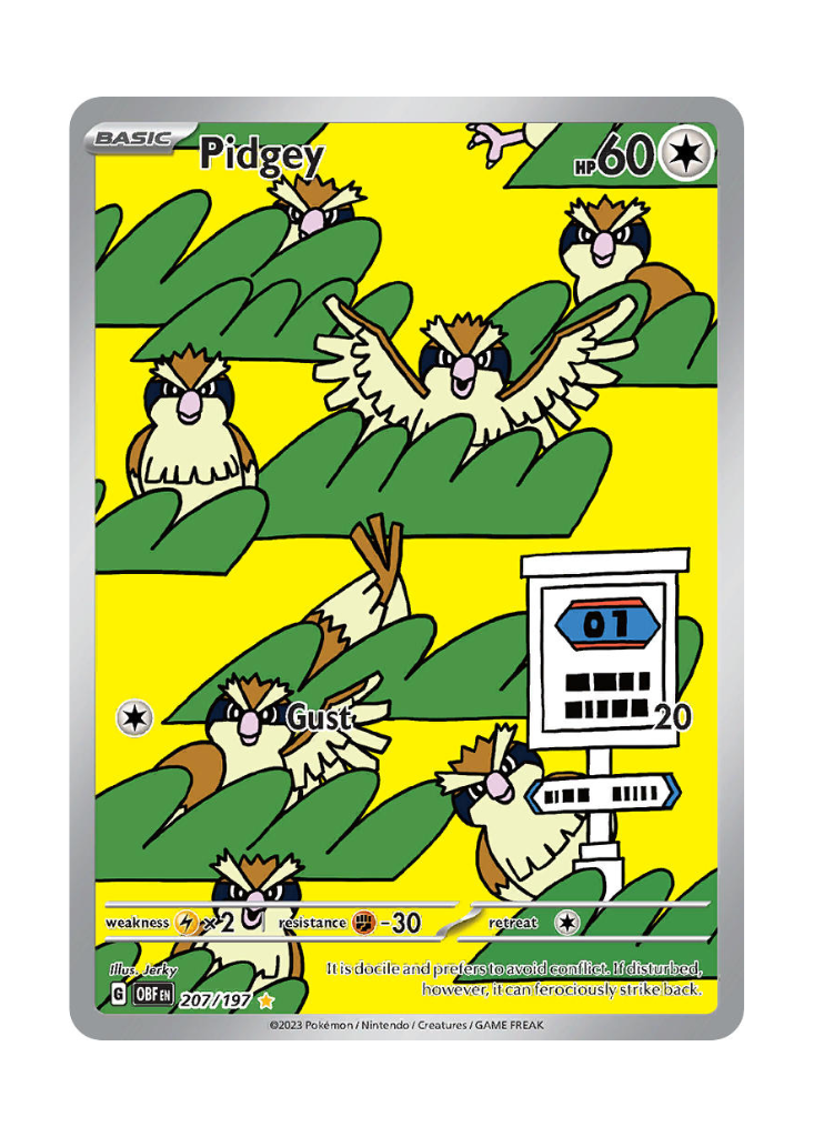 Obsidian Flames: Pidgey Illustration Rare - 207/197