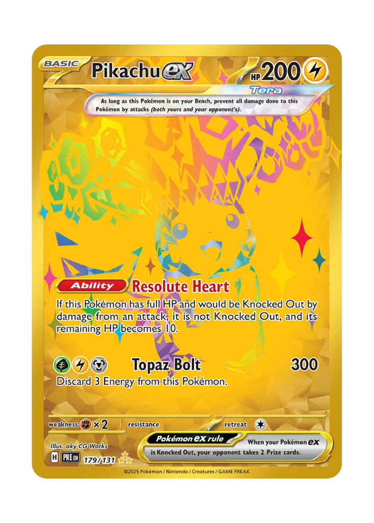 Prismatic Evolutions: Pikachu ex Hyper Rare - 179/131 ATP Gaming LLC Prismatic Evolutions: Pikachu ex Hyper Rare - 179/131 ATP Gaming LLC