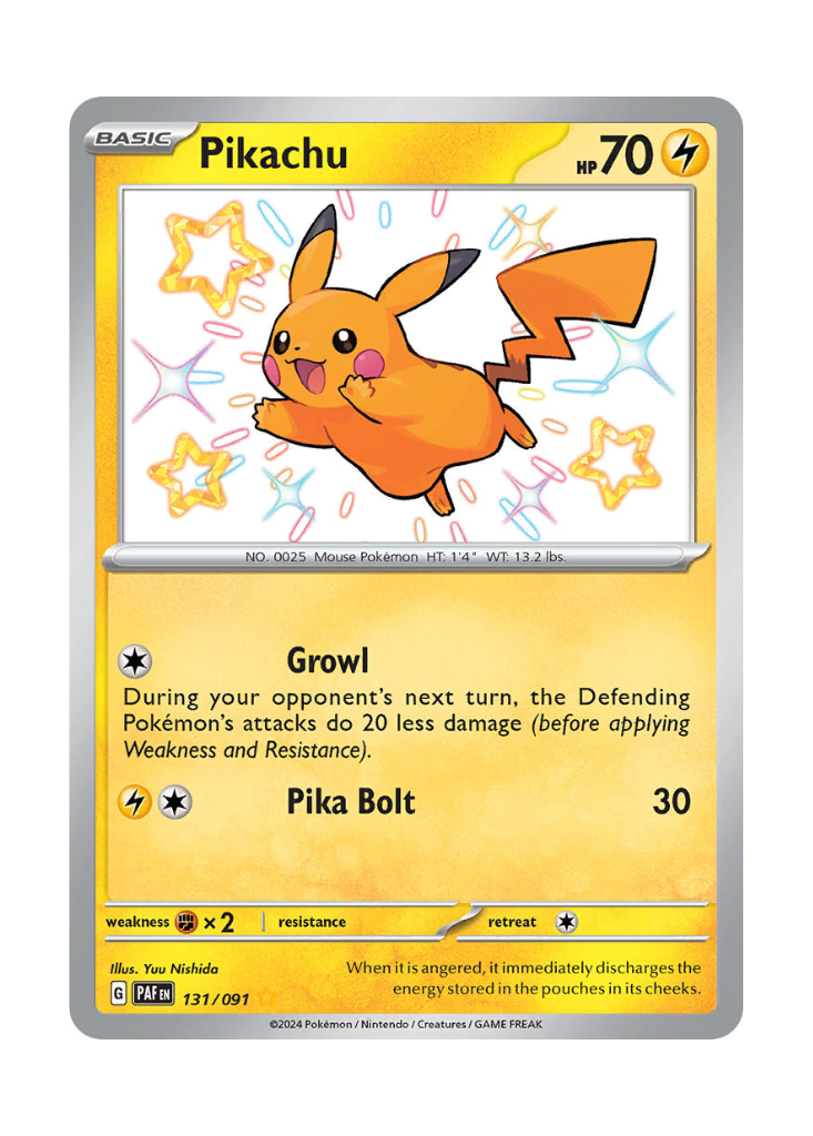 Paldean Fates: Pikachu Shiny Rare - 131/091