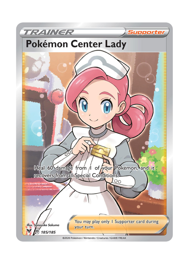 Vivid Voltage: Pokémon Center Lady Full Art - 185/185