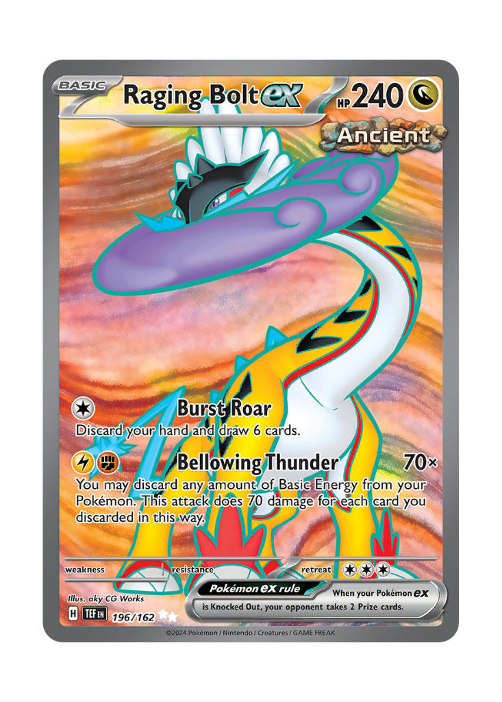Temporal Forces: Raging Bolt ex Full Art - 196/162