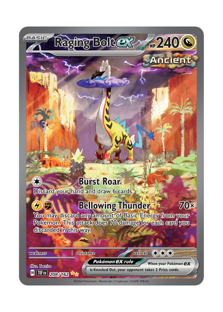 Temporal Forces: Raging Bolt ex Special Illustration Rare - 208/162