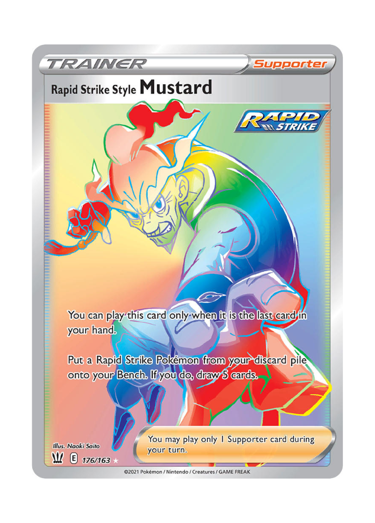 Battle Styles: Rapid Strike Style Mustard Rainbow Rare - 176/163