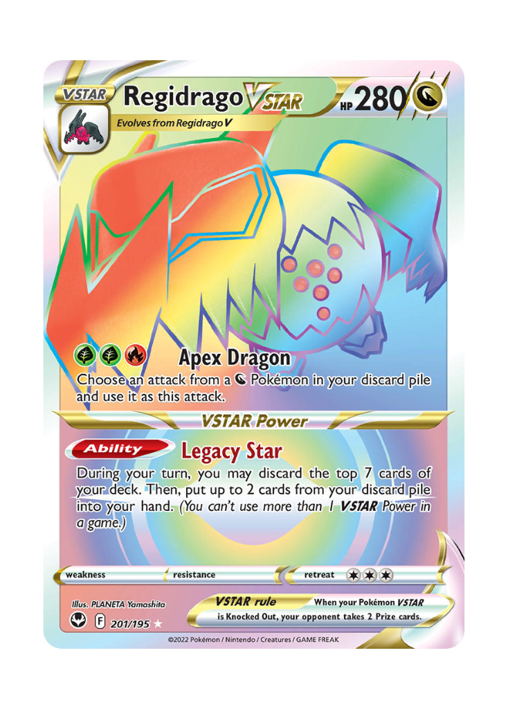 Silver Tempest: Regidrago VSTAR Rainbow Rare - 201/195