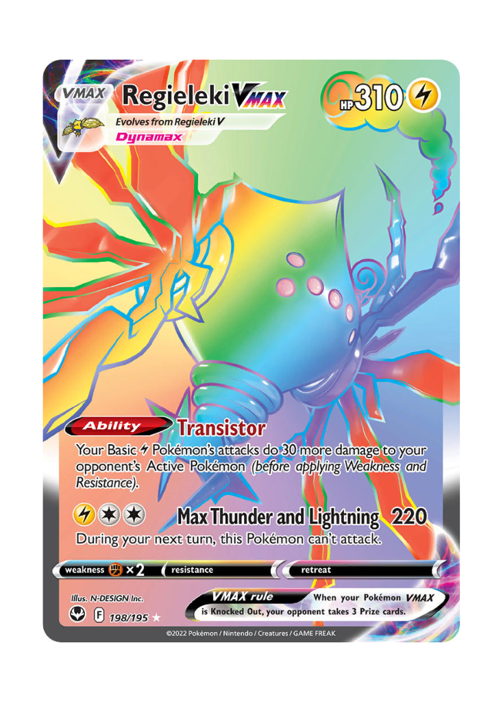 Silver Tempest: Regieleki VMAX Rainbow Rare - 198/195