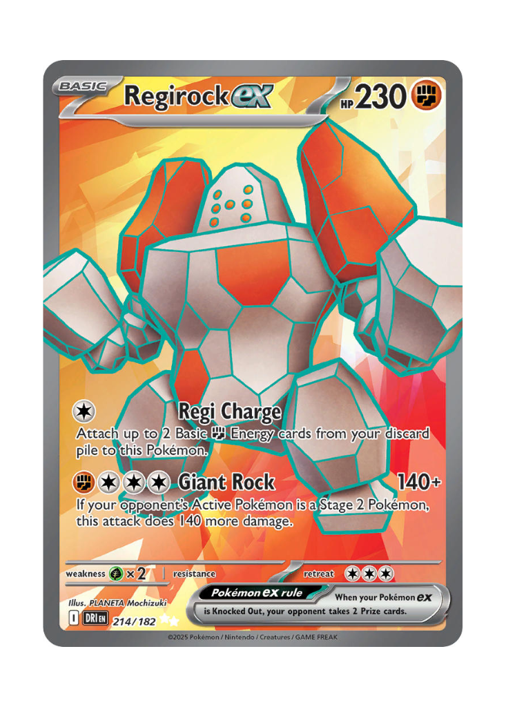 Destined Rivals: Regirock ex Full Art - 214/182