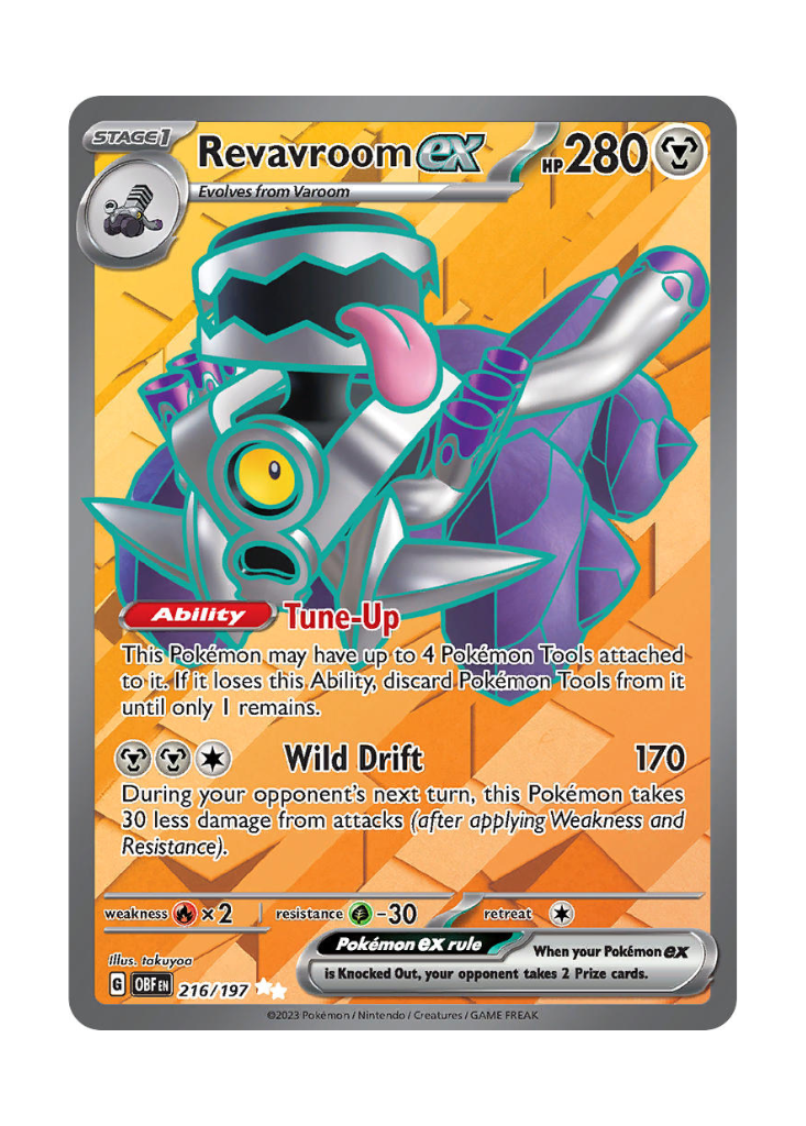 Obsidian Flames: Revavroom ex Full Art - 216/197