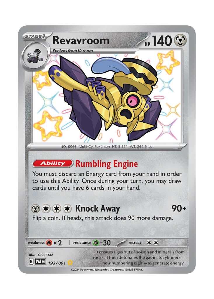 Paldean Fates: Revavroom Shiny Rare - 193/091