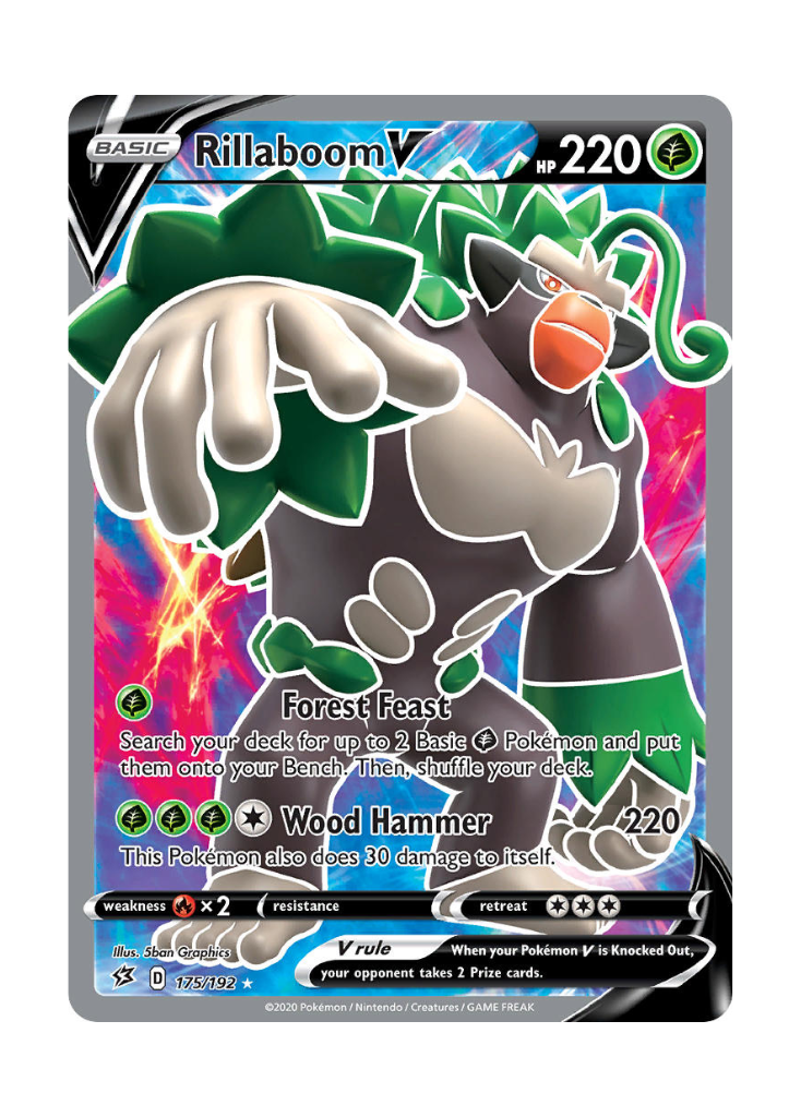 Rebel Clash: Rillaboom V Full Art - 175/192