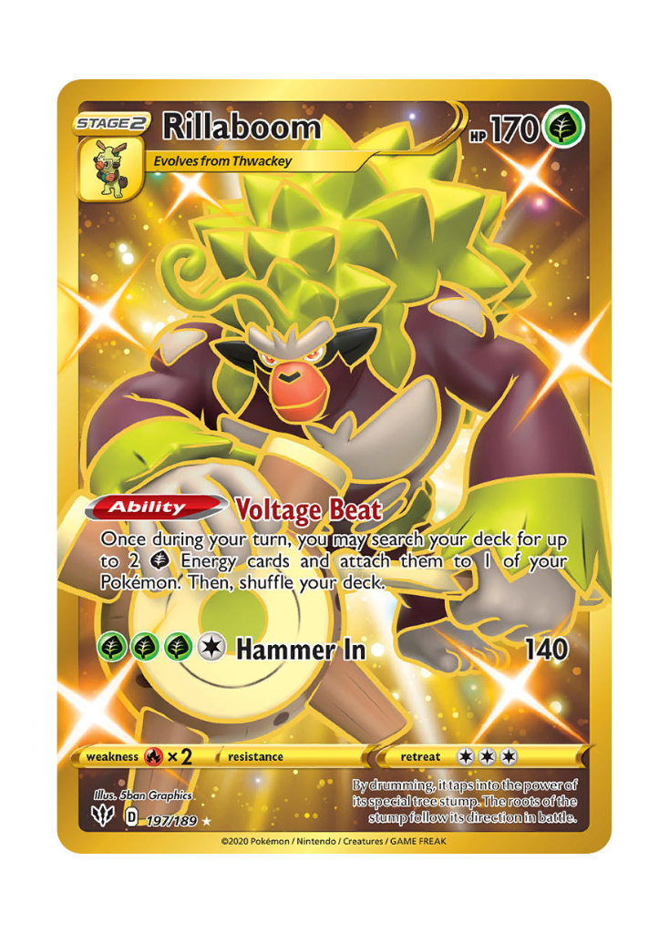 rare cards darkness ablaze Darkness Ablaze: Rillaboom Secret Rare