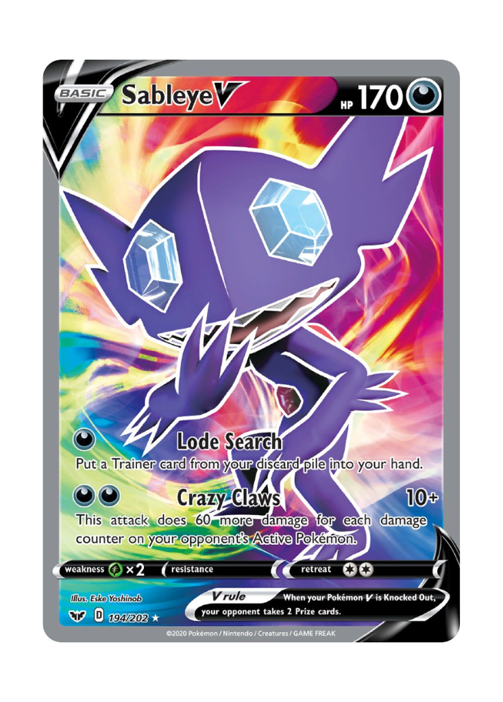 Sword & Shield: Sableye V Full Art - 194/202