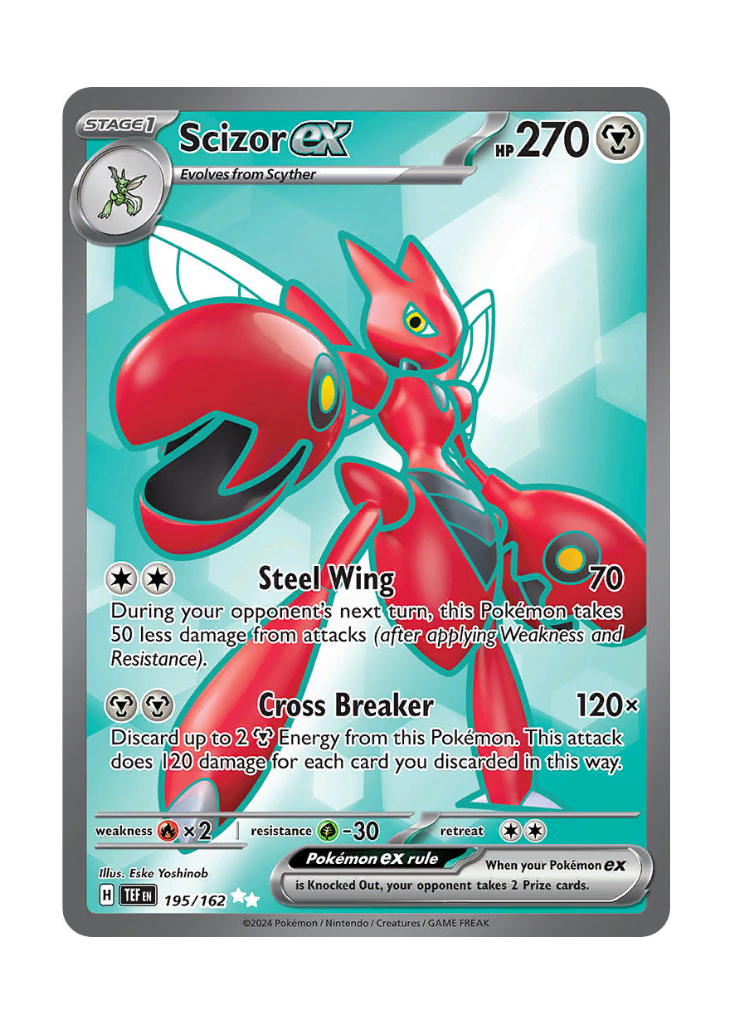 Temporal Forces: Scizor ex Full Art - 195/162