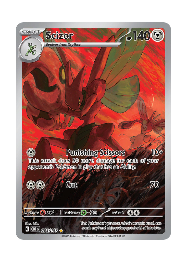 Obsidian Flames: Scizor Illustration Rare - 205/197