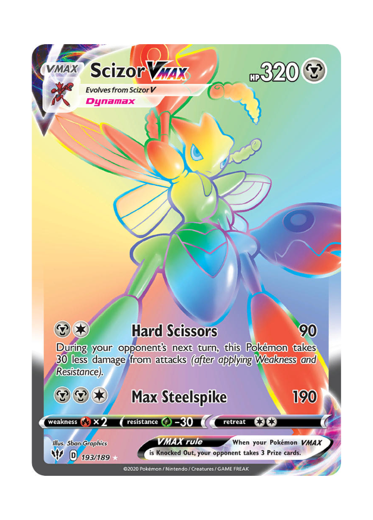 Darkness Ablaze: Scizor VMAX Rainbow Rare - 193/189