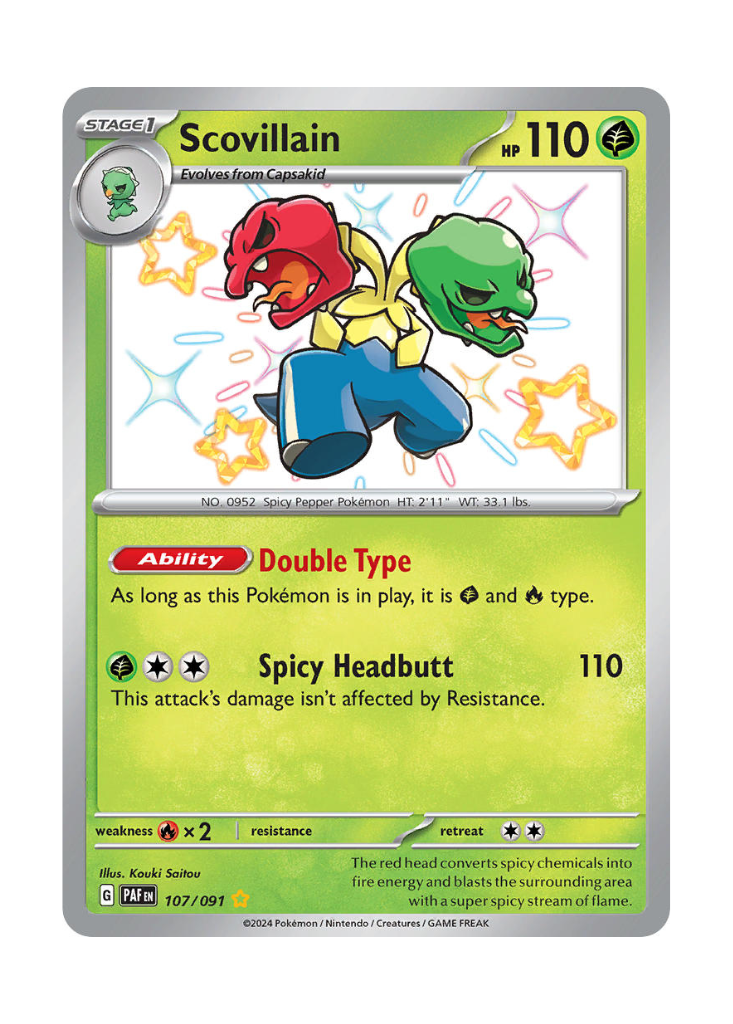 Paldean Fates: Scovillain Shiny Rare - 107/091